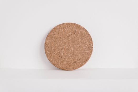Round Brown Coaster