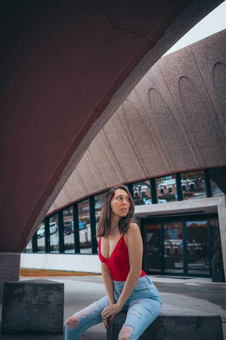 Woman Posing Near Building