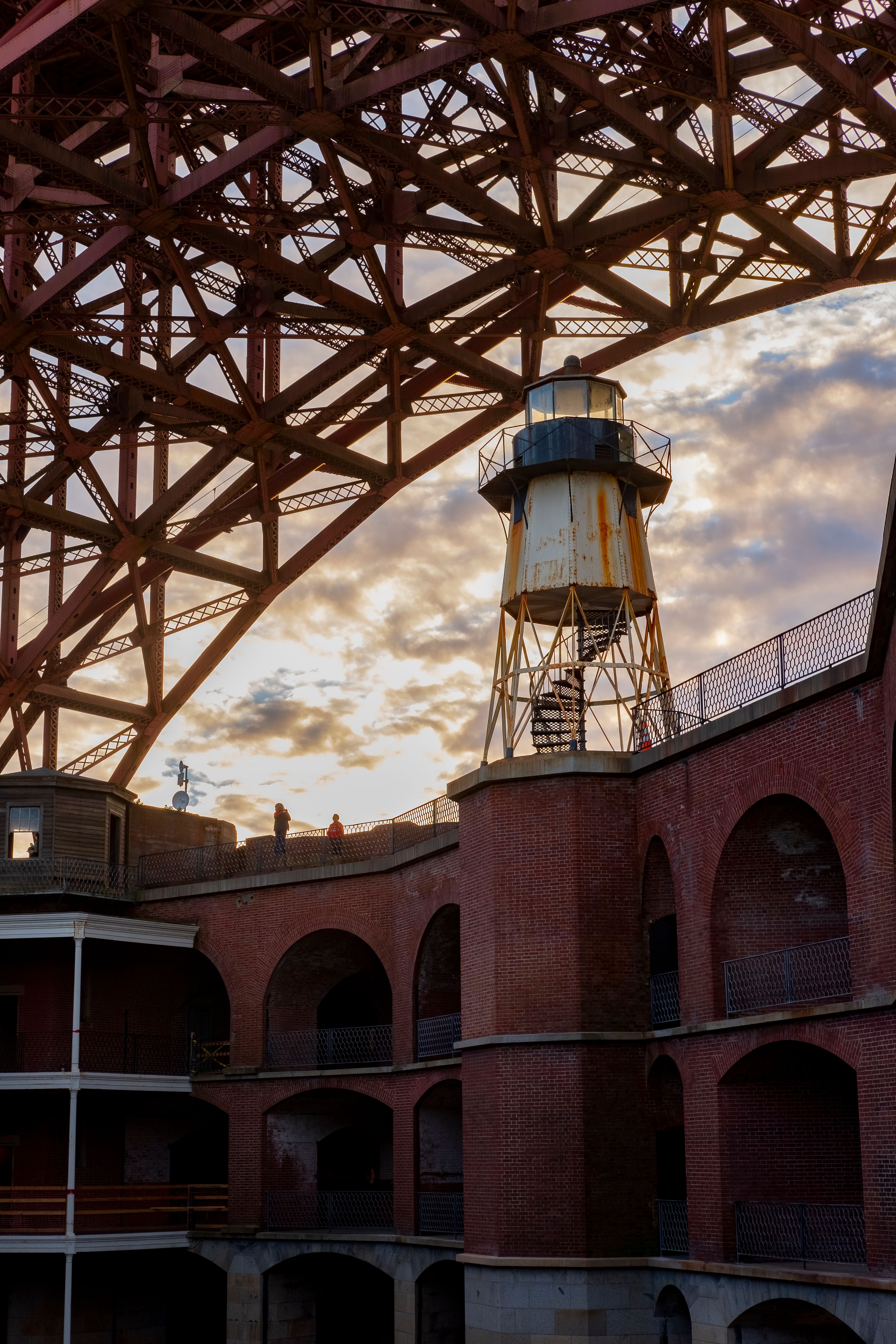 White Lighthouse on the Brick Building · Free Stock Photo