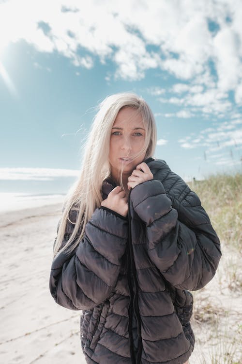 Beautiful Woman in Black Jacket