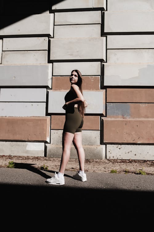 Stylish Woman in Brown Fit Wear 