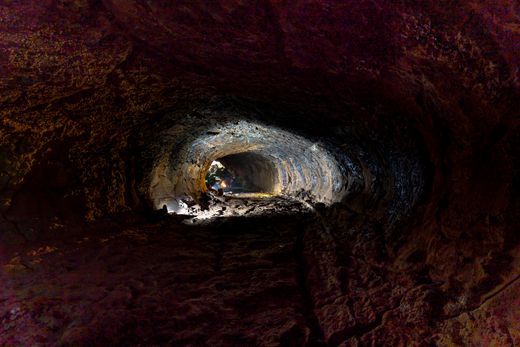 Interior of a lava cave tunnel — photo by Quang Nguyen Vinh on Pexels