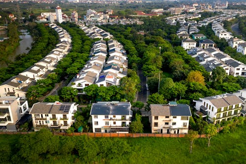 Aerial Photography of a Village with Houses
