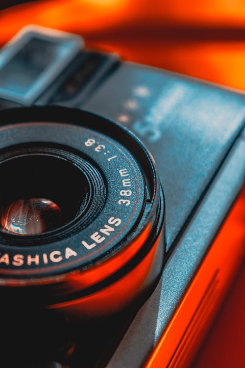 Free Lens of a Camera in Macro Shot Photography Stock Photo