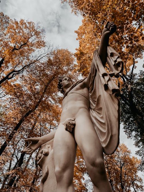 Low Angle Shot of a Statue 