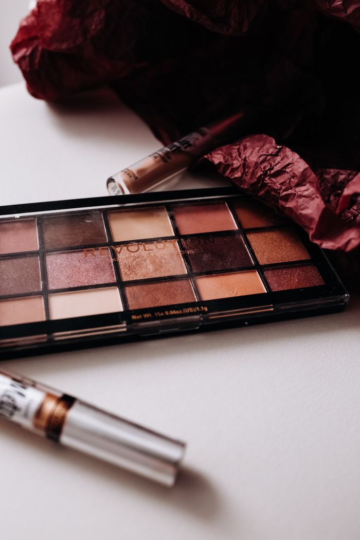 Woman applying makeup