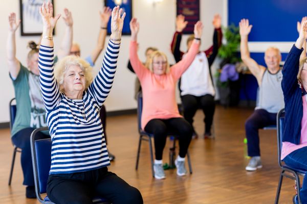 Gentle chair yoga