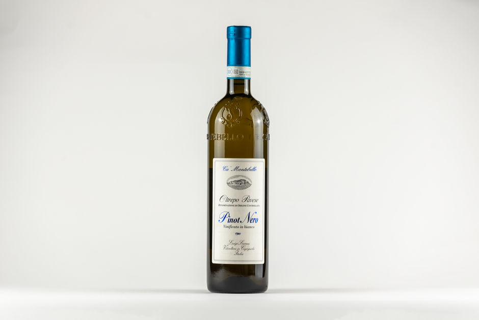 Elegant Pinot Nero wine bottle displayed on a clean white backdrop, ideal for product advertising.