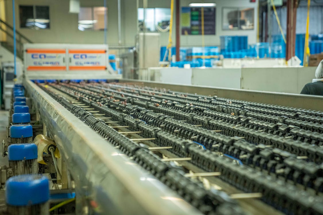 Conveyer Belt on Industrial Plant