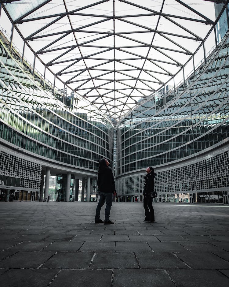 Roof Of Palazzo Lombardia Square, Milan, Italy