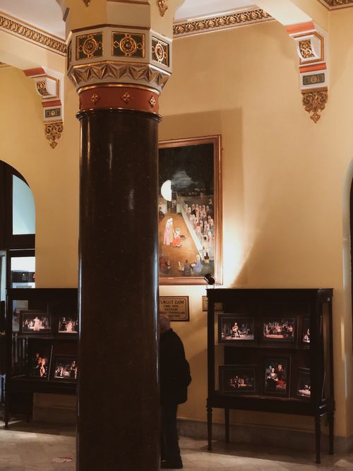 Free A detailed interior view showcasing ornate architecture and classic artwork in a museum. Stock Photo