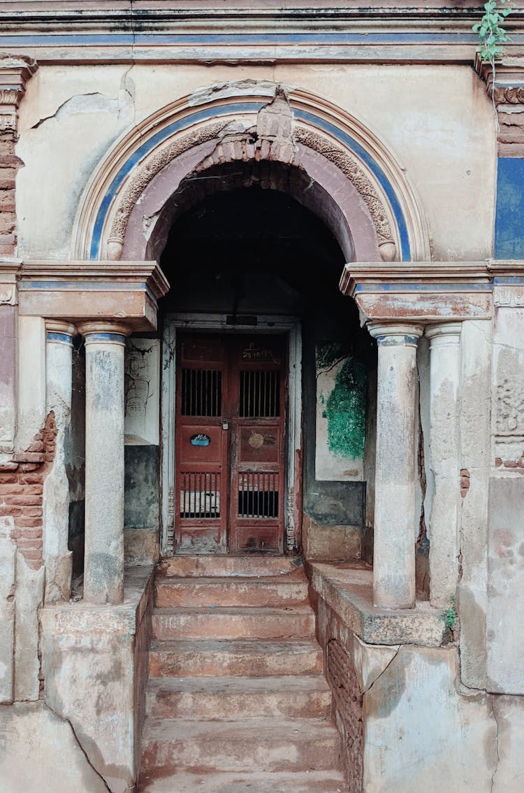 Damaged Building Entrance