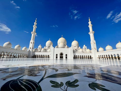 Gratuit Photos gratuites de abu dhabi, cheikh zayed grande mosquée, ciel bleu Photos