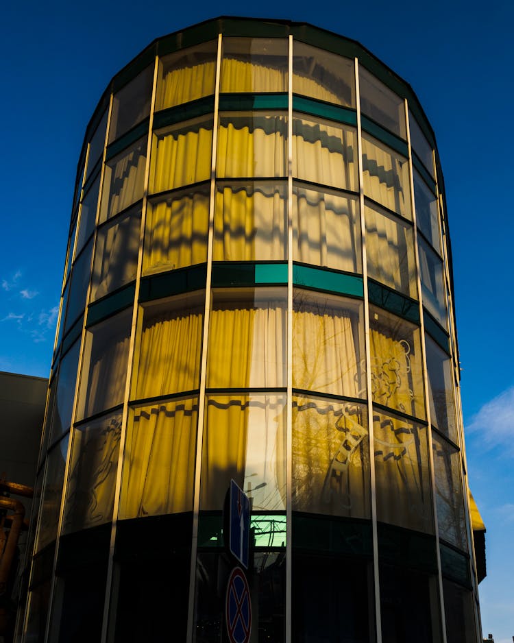 Low Angle Shot Of A Spherical Glass Building