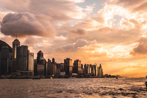 City Buildings near Body of Water