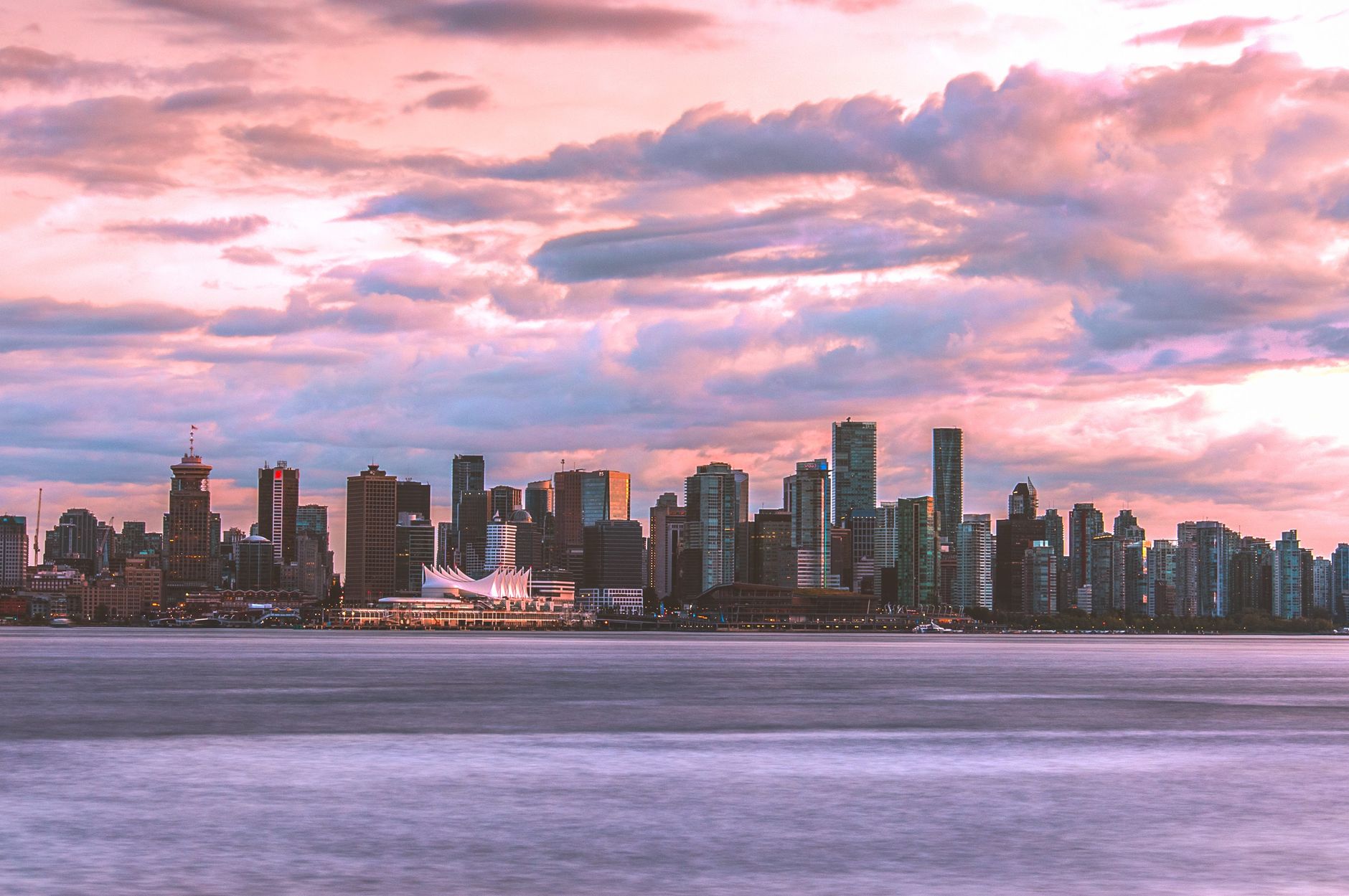 Alberta city skyline at golden hour