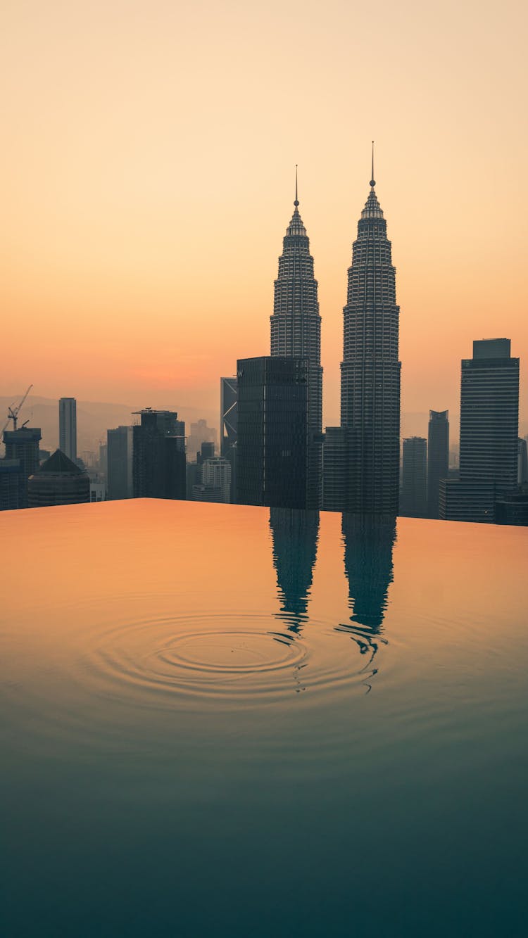Infinity Pool With The View Of Building