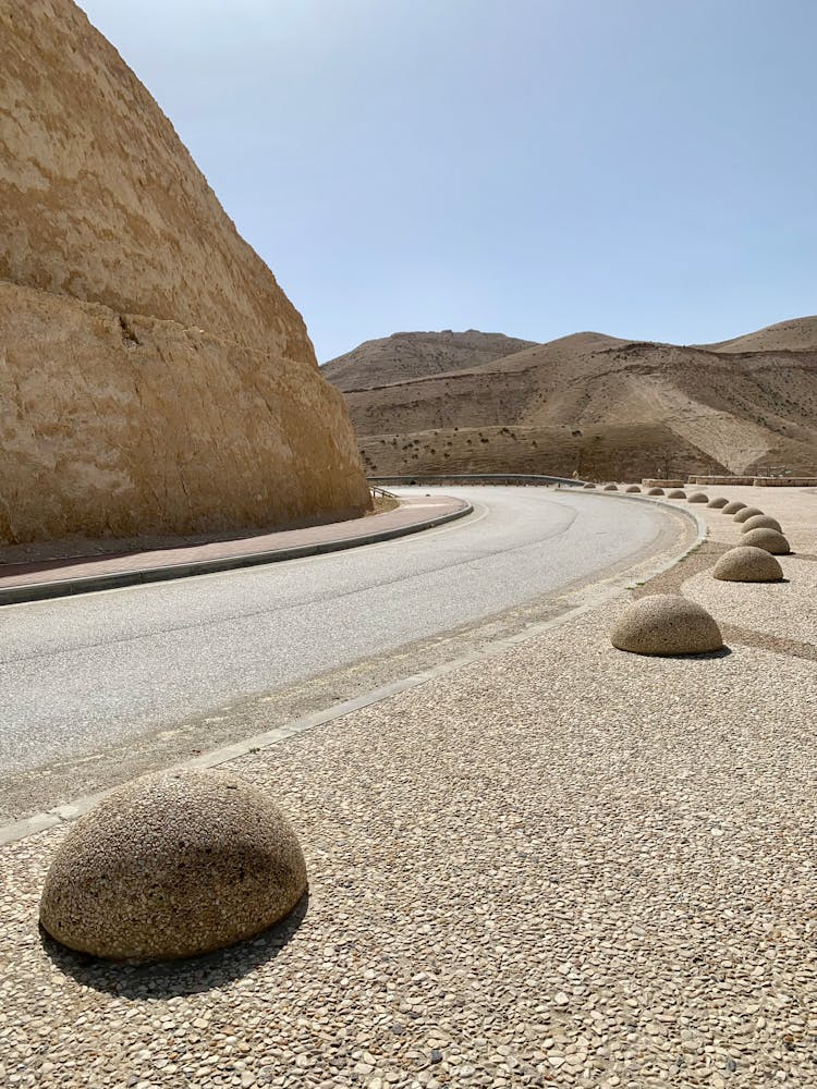 Curved Asphalt Highway Road