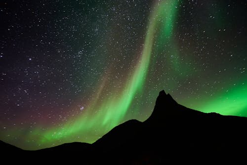 シルエット, 夜空, 山の無料の写真素材