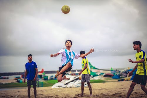 Free stock photo of football game, football player, indian boy