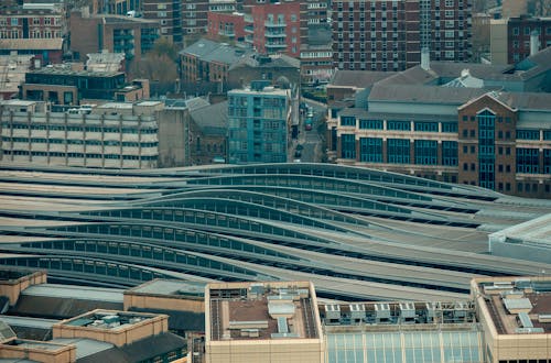 Free Roofs of Waterloo Station in London Stock Photo