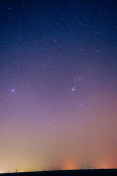 Capture of a clear starry night sky over Saray, Tekirdağ, Turkey, with stunning celestial views.