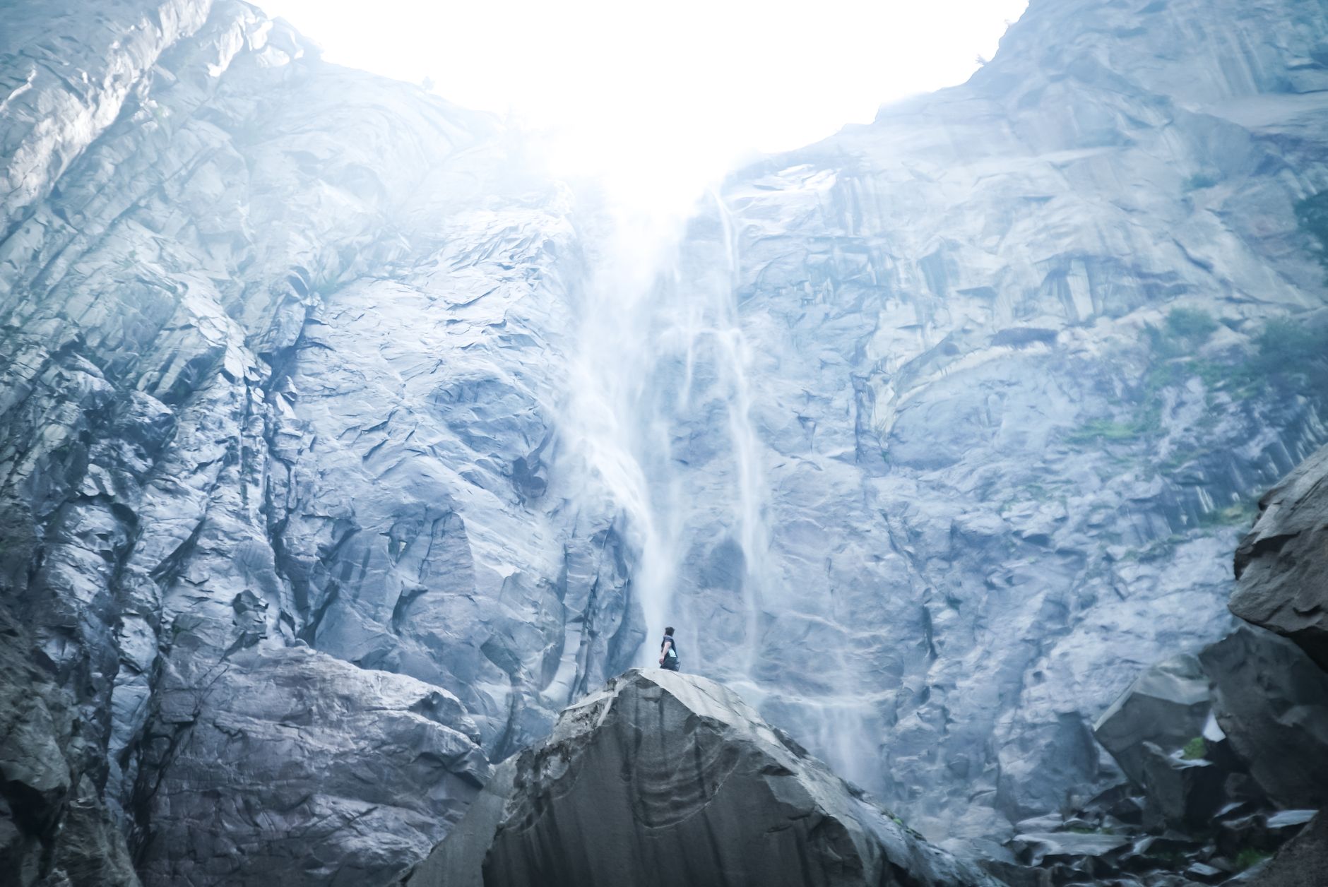 image of climber on rugged terrain