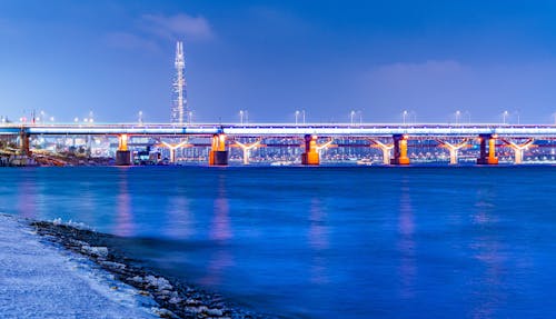 Free Lotte Tower & Han River Stock Photo