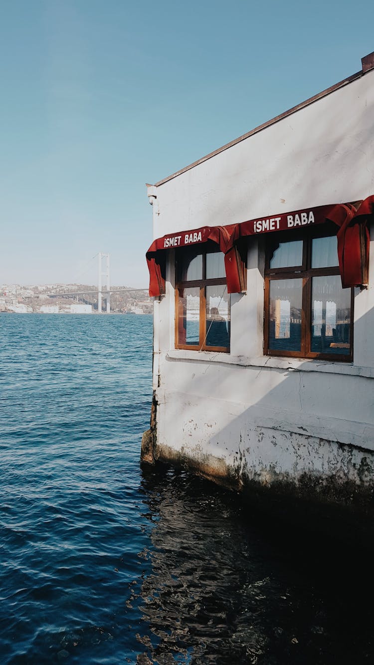 Ismet Baba Restaurant On Sea Shore In Istanbul