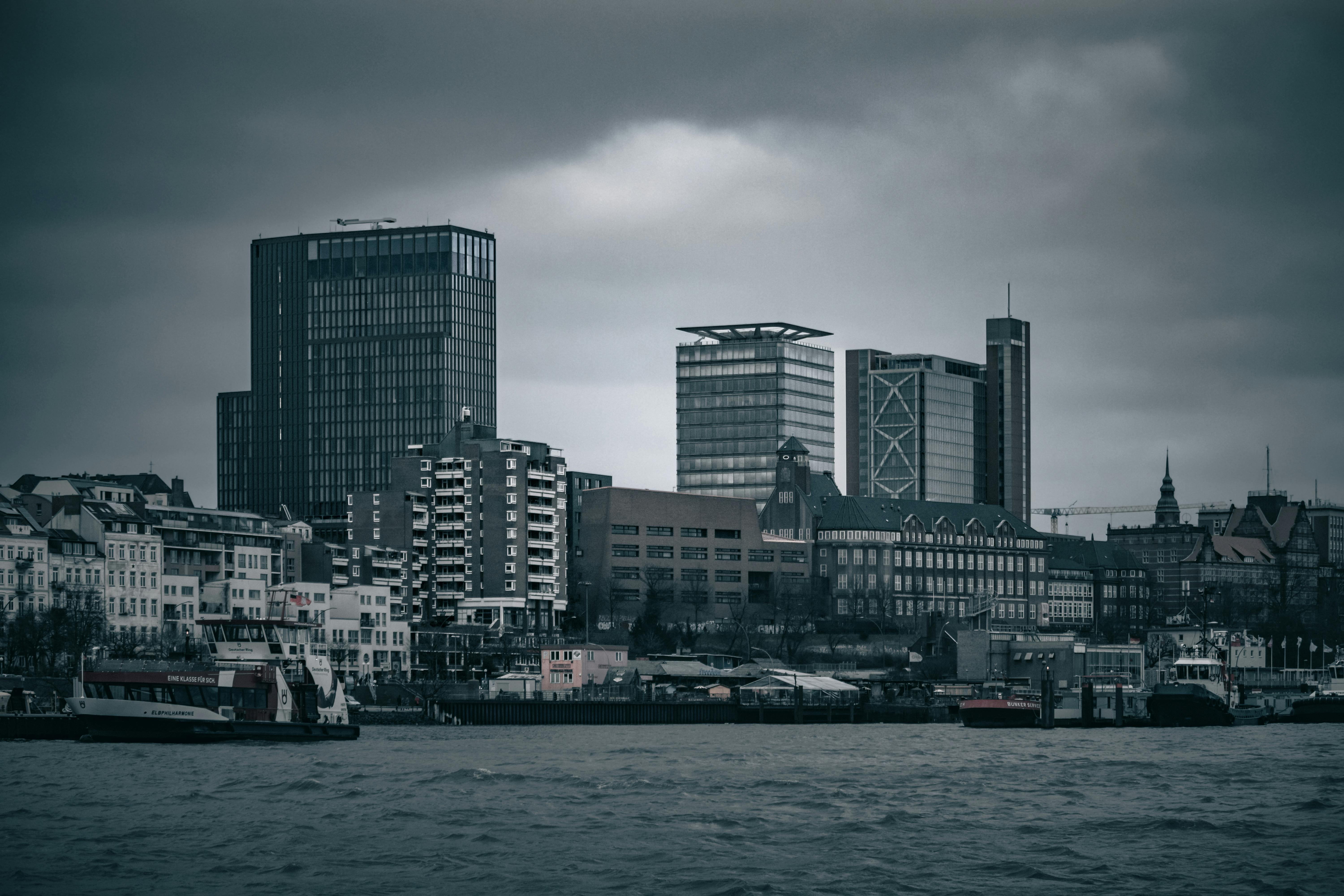 city skyline near body of water