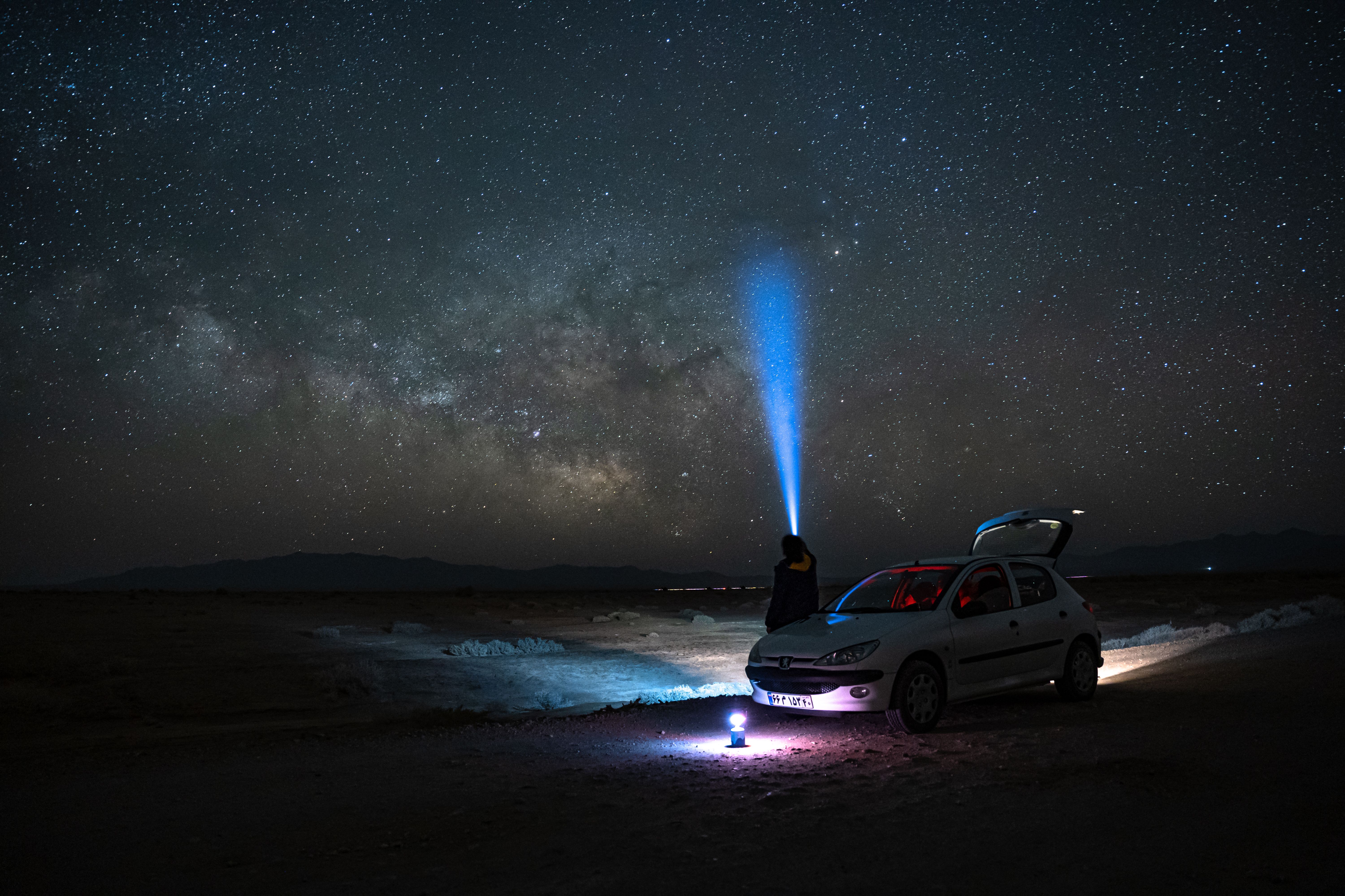 DJ music party night under the stars at Jaisalmer desert camp
