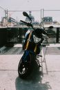 Black and Yellow Motorcycle on Road