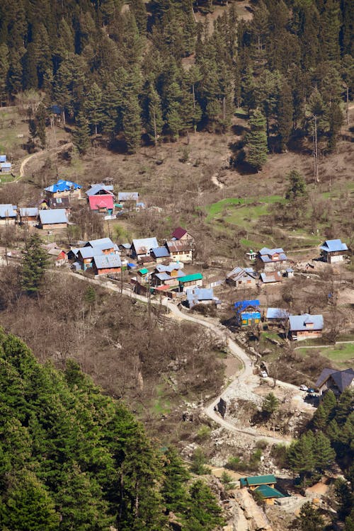 Gratis lagerfoto af bjergside, droneoptagelse, fugleperspektiv