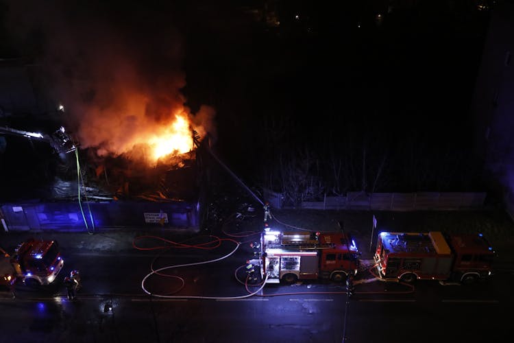 Firefighters Extinguishing Fire