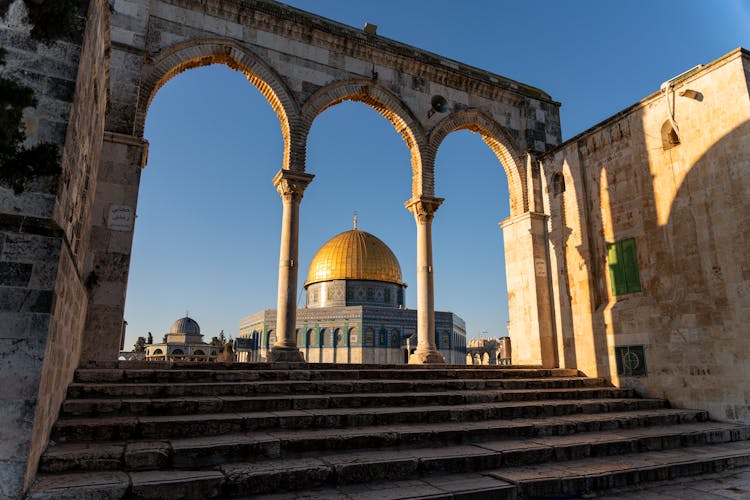 View Of The Dome Of The Rock Temple In Jerusalem