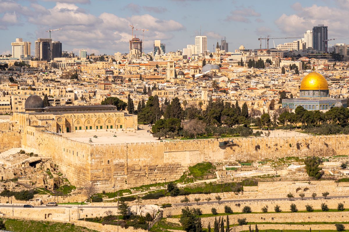 נוף העיר העתיקה וכיפת הסלע, ירושלים