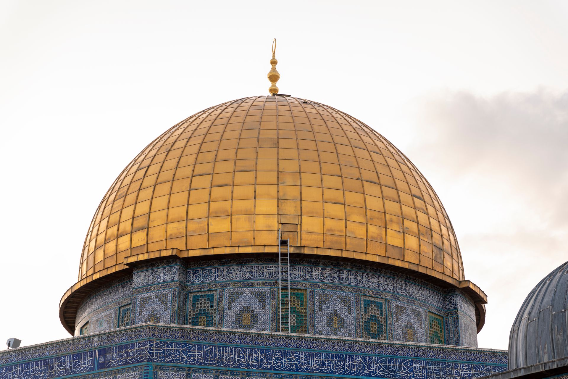 Stunning view of the Dome of the Rock, a famous landmark in Jerusalem, Israel.