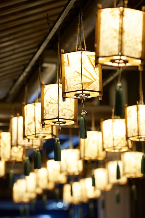 Hanging Lanterns with Tassels