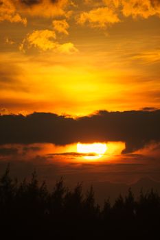 Explore the breathtaking Indonesian sunset capturing vibrant colors and silhouettes.