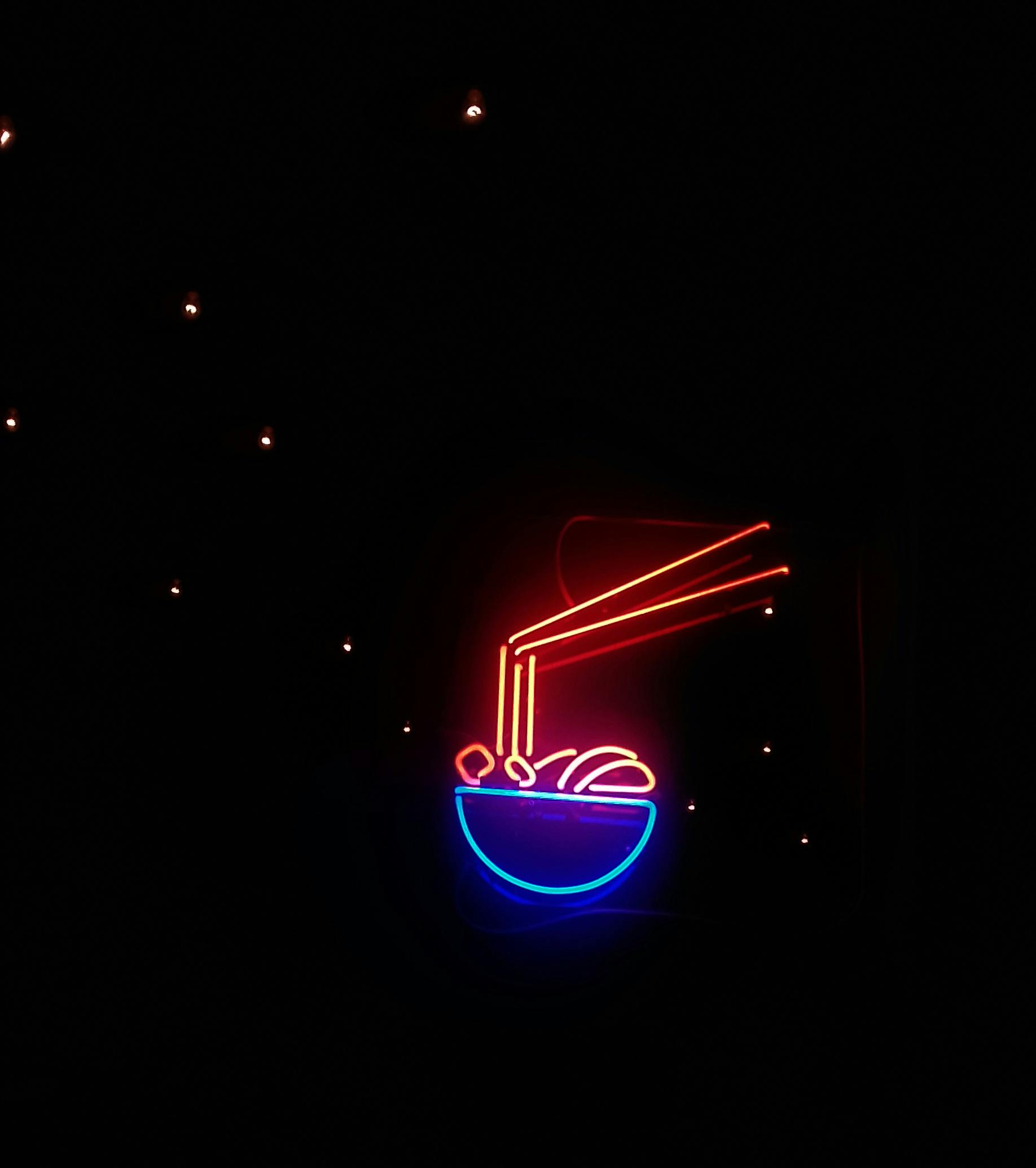 Free stock photo of chinese food, neon lights, nuddles