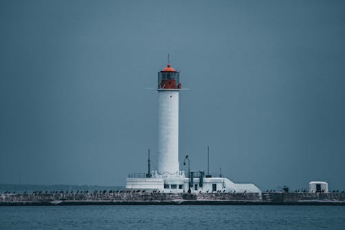 Vorontsov Lighthouse in the Sea