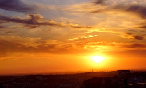 Fotos de stock gratuitas de amanecer, cielo nublado, fondo