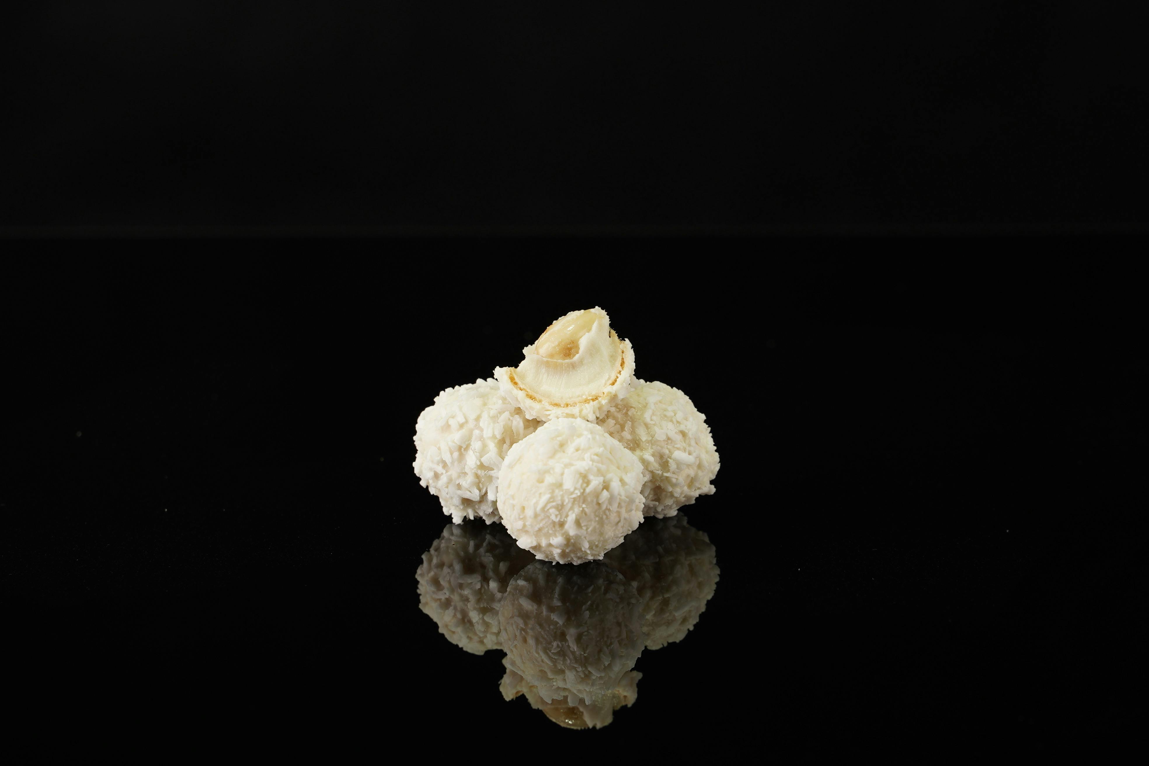 coconut almond truffle white milk cream