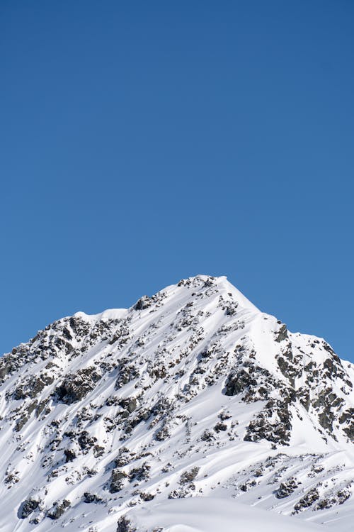 Photo of a Mountain against a Clear Sky 