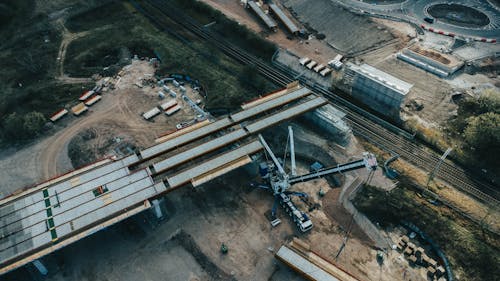 Birds Eye View of a Construction Site 