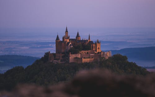 Gothic Castle on Mountain