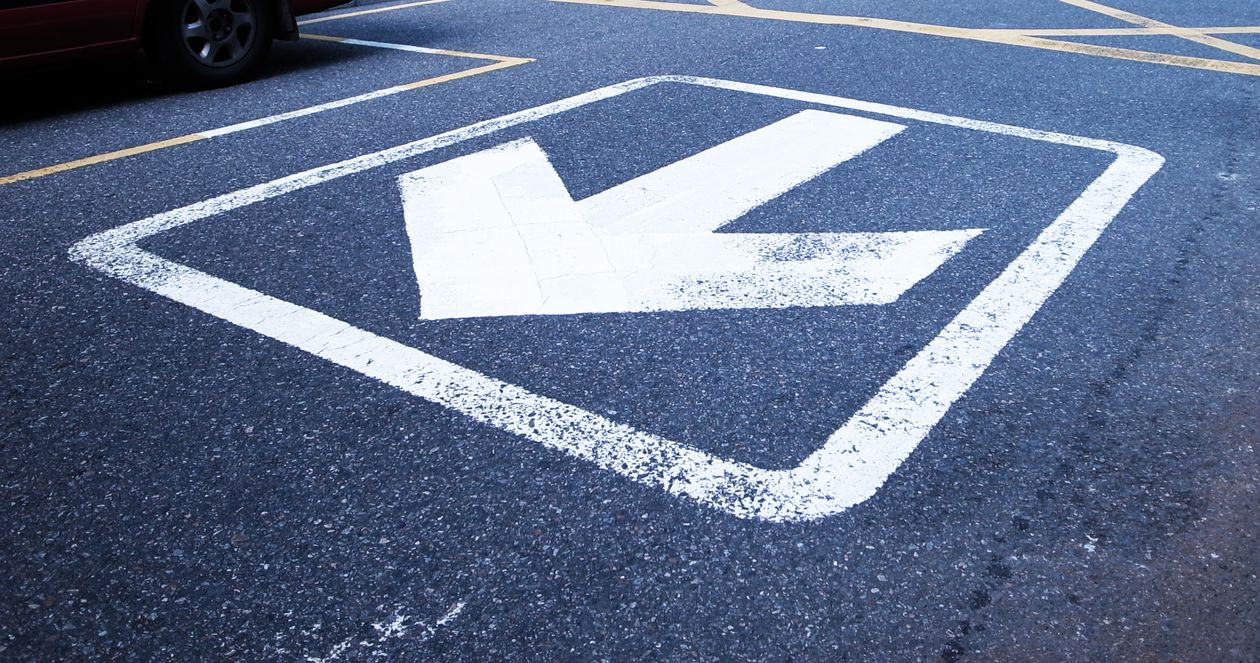 White Road Arrow Sign Free Stock Photo white-road-arrow-sign-free-stock-photo