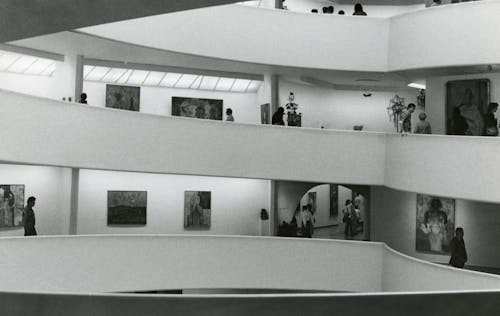 Free The Interior Design of Solomon R Guggenheim Museum in Manhattan New York Stock Photo