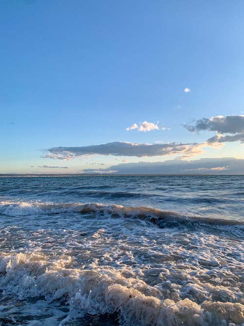 An Ocean Waves Crashing on Shore