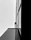 Black and White Photo of a Building